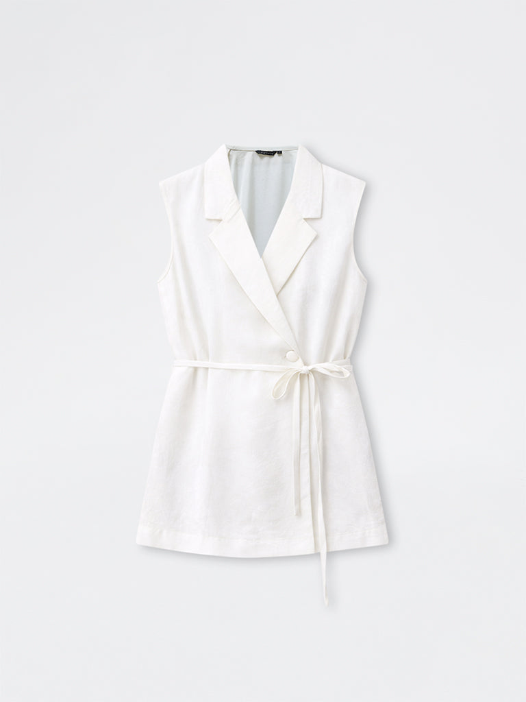 Wardrobe Ivory Belt-Detail Blouse