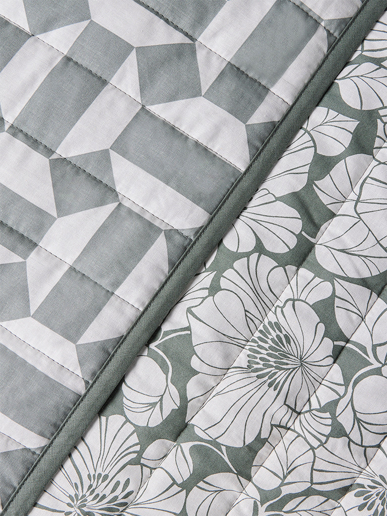 Westside Home Sage Floral Pattern Single Bed Comforter