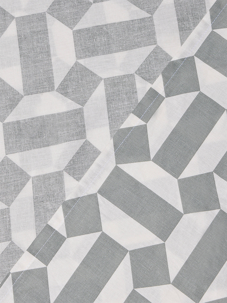 Westside Home Sage Geometric Pattern Queen Bed Sheet Set