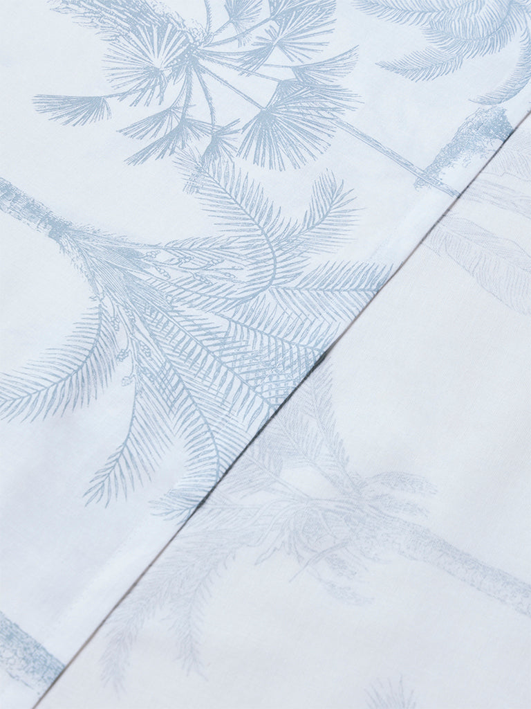 Westside Home Dusty Blue Tropical-Inspired King Bed Sheet Set