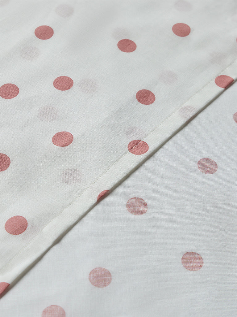 Westside Home Pink Polka Dot Queen Bed Sheet Set