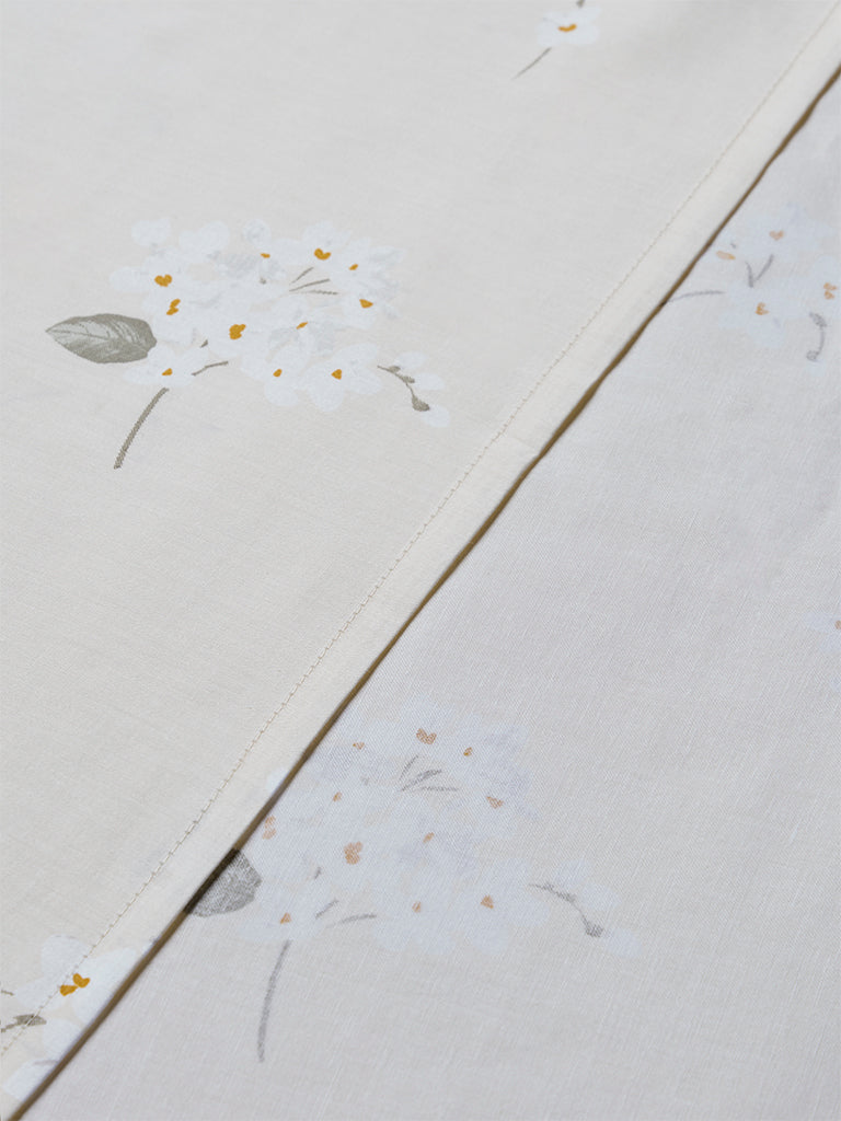 Westside Home Light Yellow Floral King Bed Sheet Set