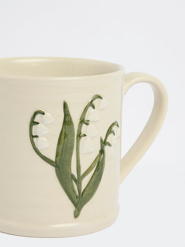 Westside Home Green Tulip Embossed Mug