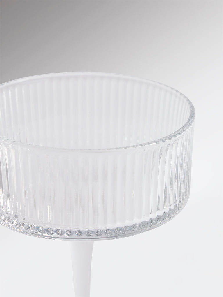 Westside Home Clear Textured Coupe Wine Glass