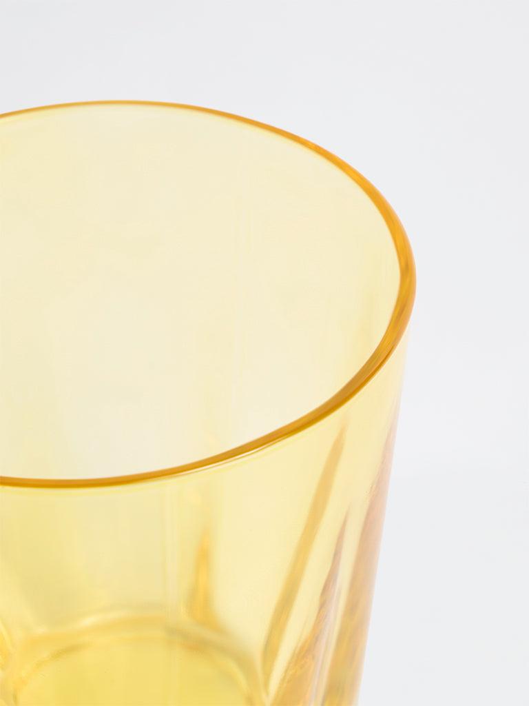 Westside Home Yellow Pleated Water Glass
