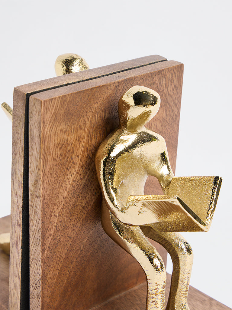 Westside Home Gold Reading Book Ends