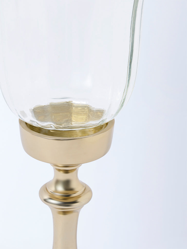 Westside Home Gold Flute Candle Stand - Small