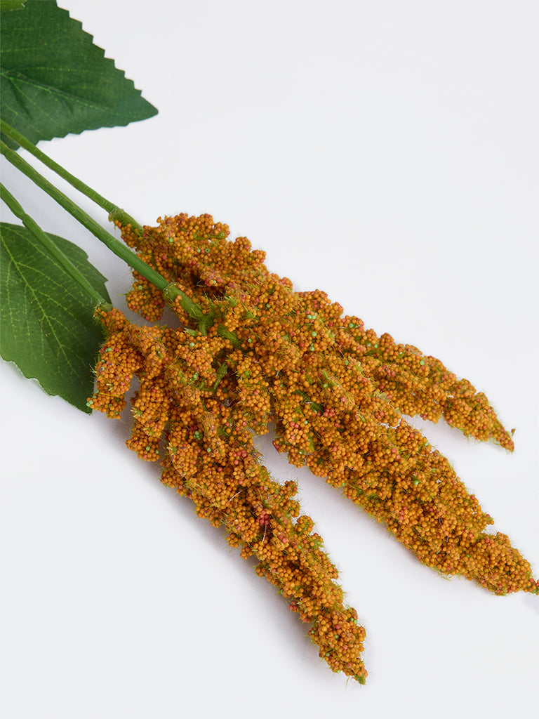 Westside Home Orange Artificial Celosia Plant