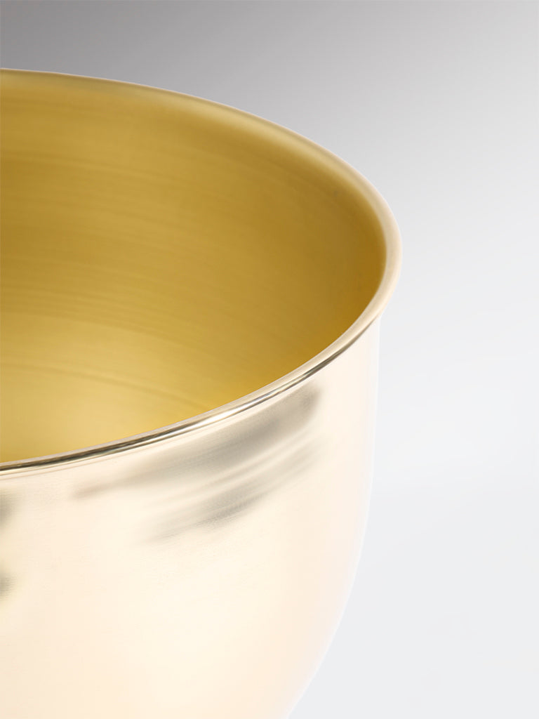 Westside Home Gold Round Metal Floor Pot - Large