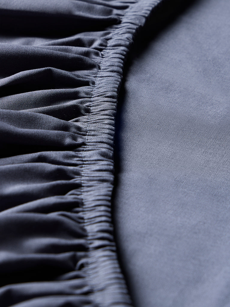 Westside Home Dusty Blue Solid Queen Bed Sheet Set