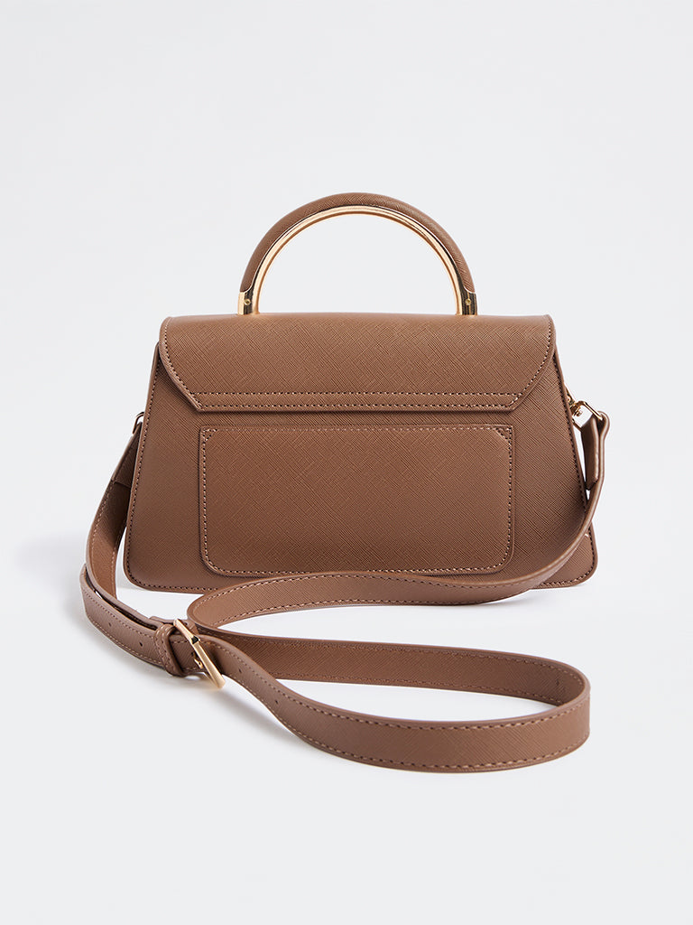 Westside Brown Satchel Bag with Sling