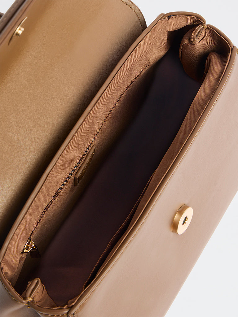 Westside Brown Satchel Bag with Sling
