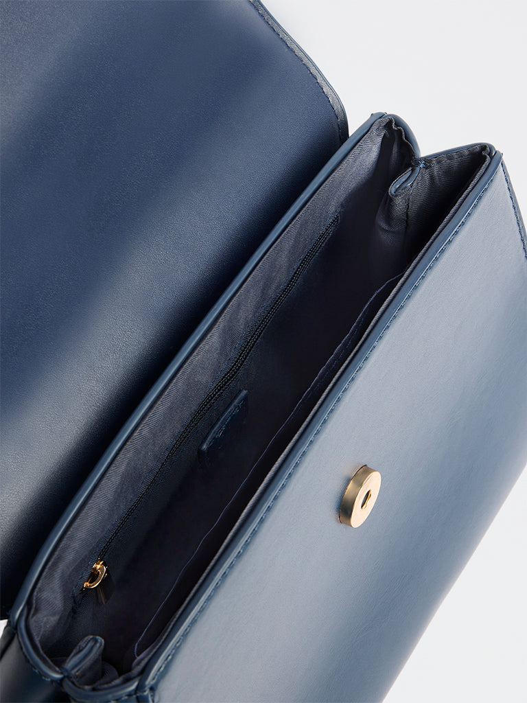 Westside Navy Satchel Bag with Sling