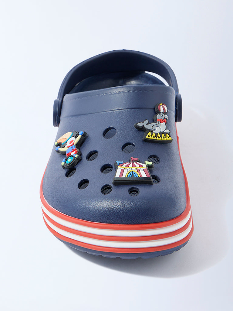 Yellow Navy Carnival-Themed Clogs