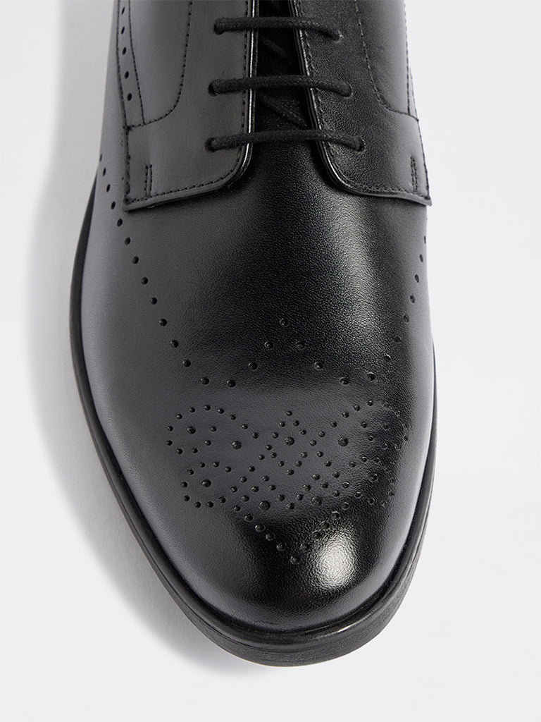 SOLEPLAY Black Perforated Dennis Shoes