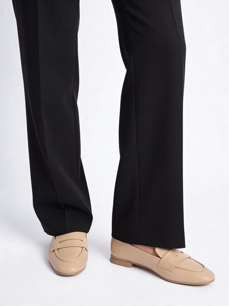 LUNA BLU Cream Saddle Loafers