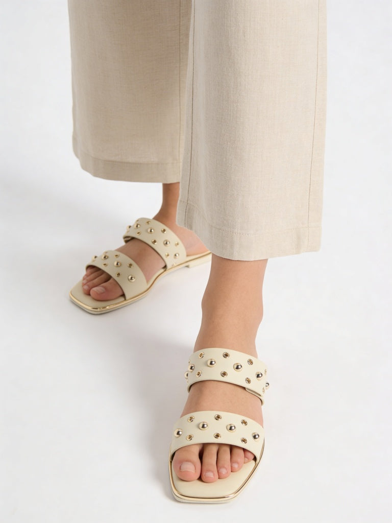 LUNA BLU Ivory Metallic Detailed Slides