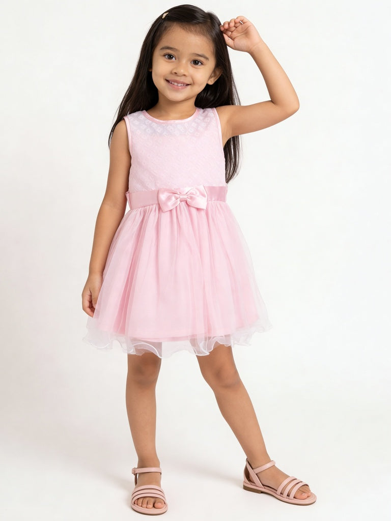 peach flare dress Breeze Blush Flare Dress in Peach main image 0