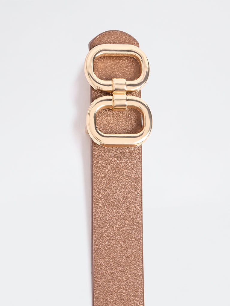 Westside Accessories Brown Dual Buckle Belt