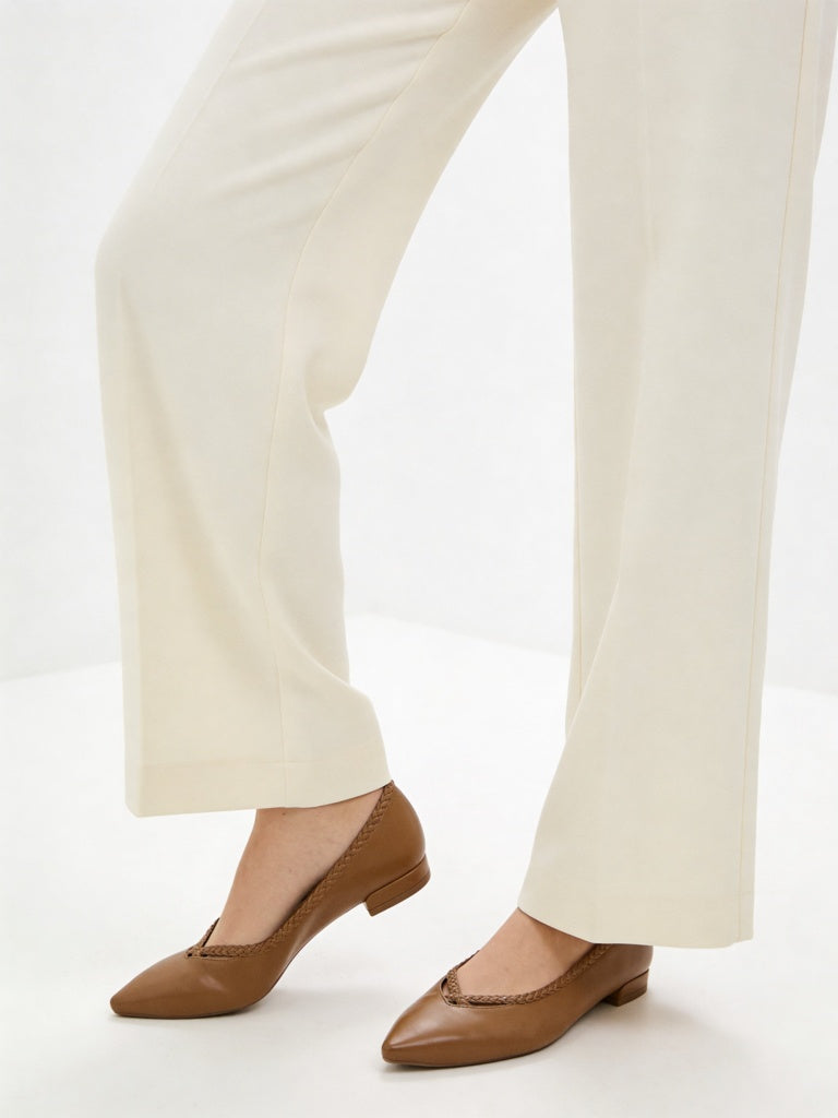 LUNA BLU Tan Braided Shoes