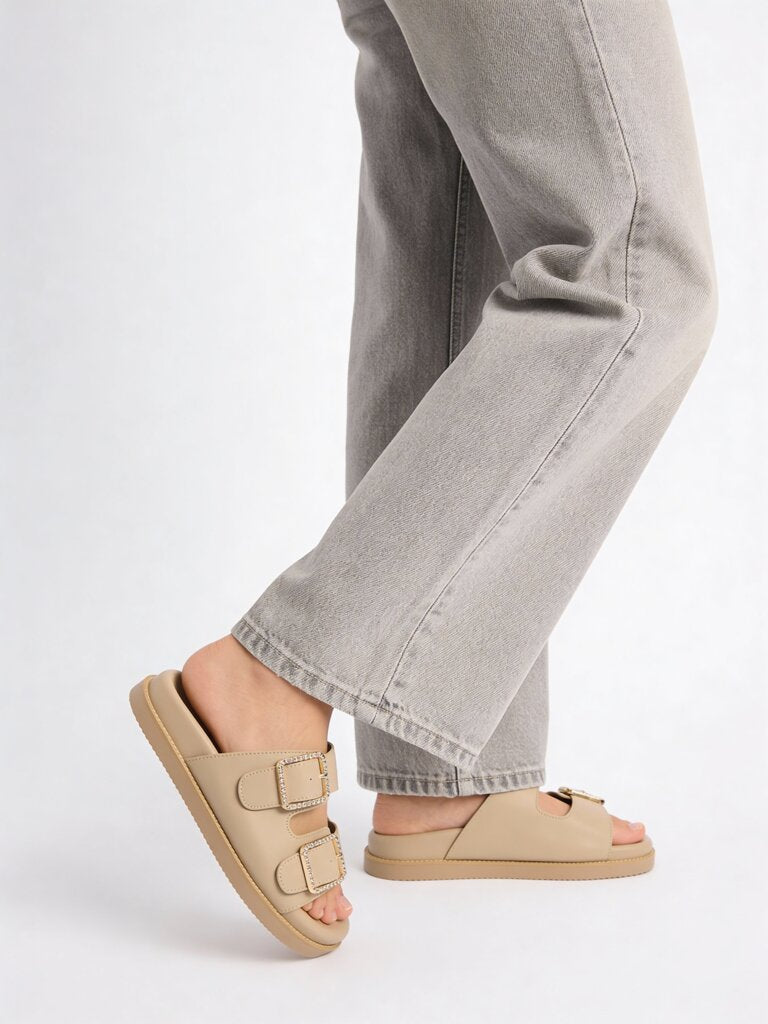 LUNA BLU Blush Embellished Sandals