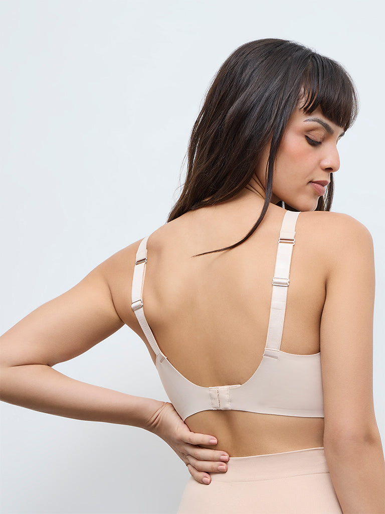 Wunderlove Beige Invisible Full Coverage Padded Bra