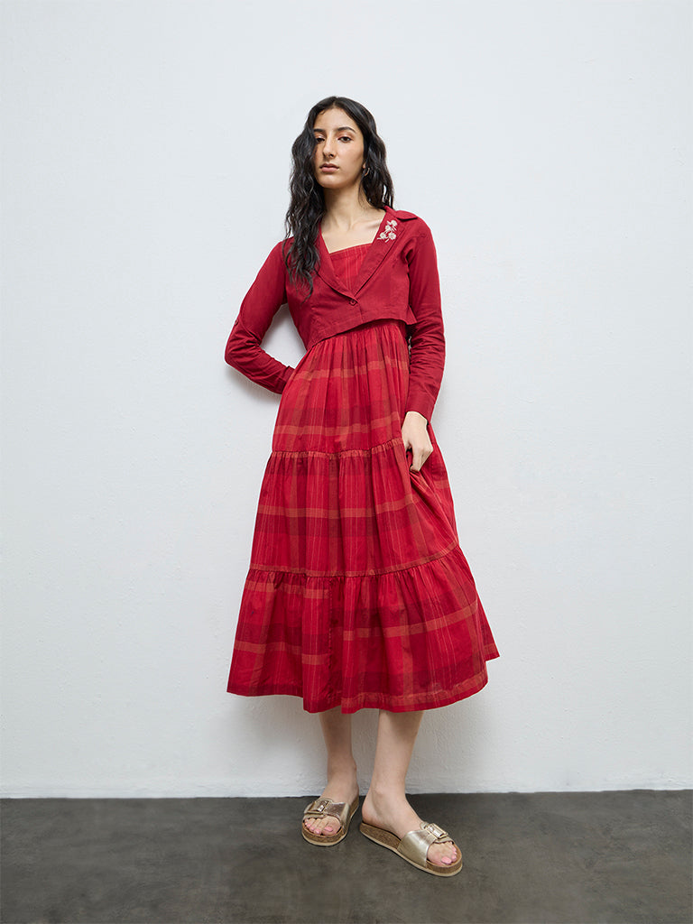 long dress straight cut Maxi Tehuacan Dress