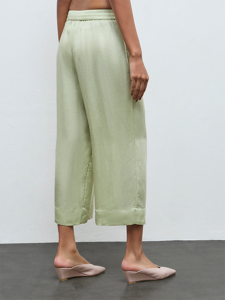 Zuba Green Solid Pants