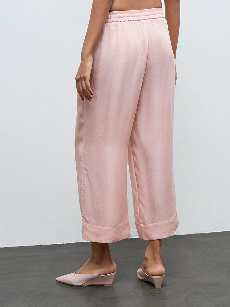 Zuba Pink Solid Pants
