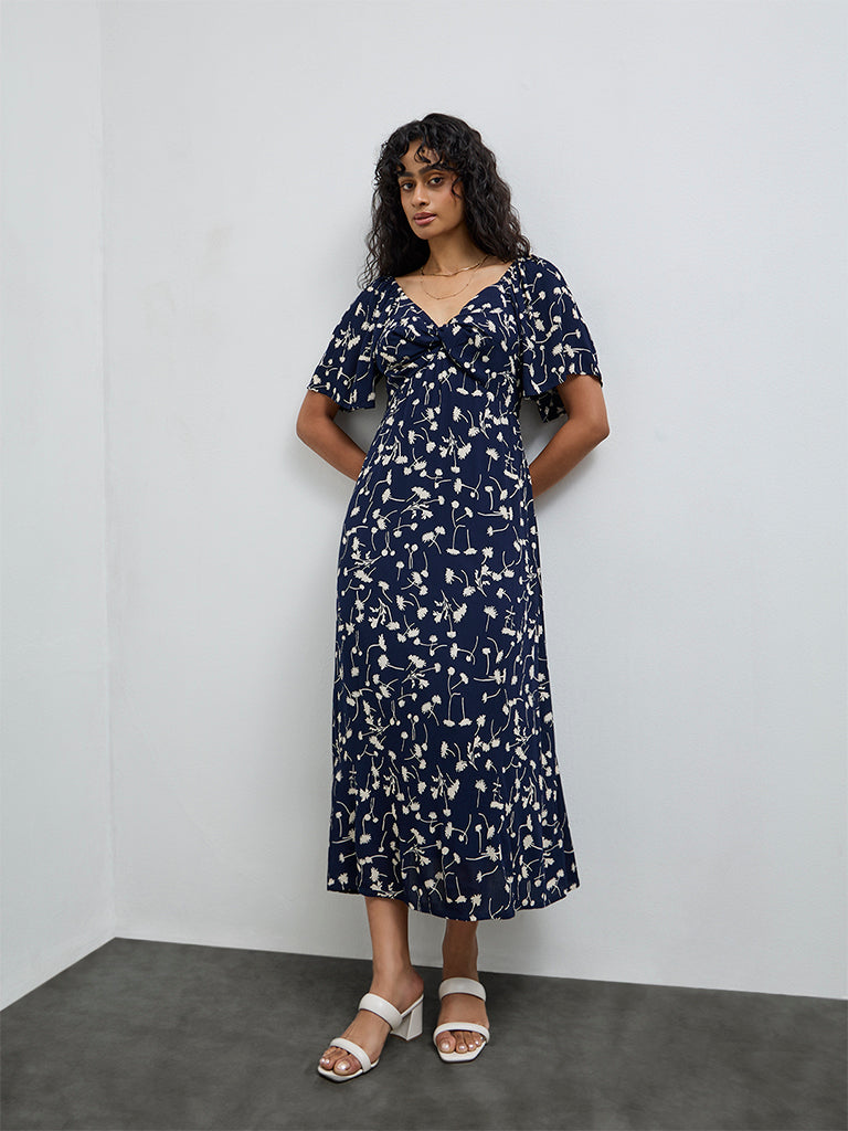 Buy LOV Navy Floral A-Line Dress from Westside Buy LOV Navy Floral A-Line Dress from Westside