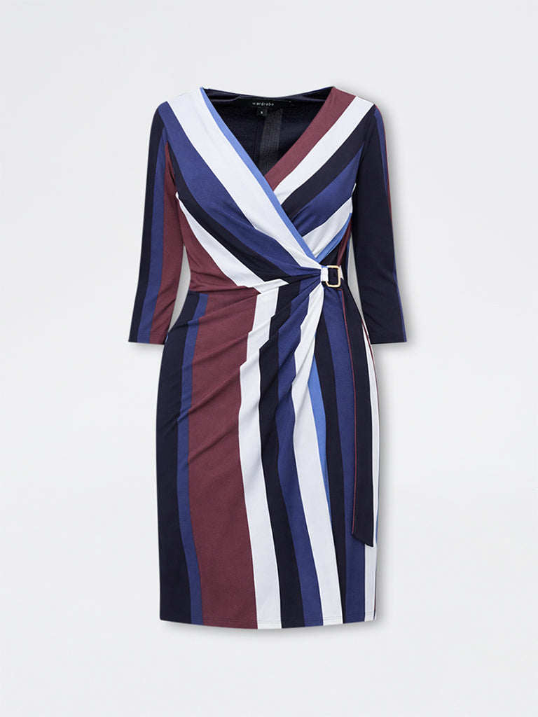 Wardrobe Multicolour Striped A-Line Dress