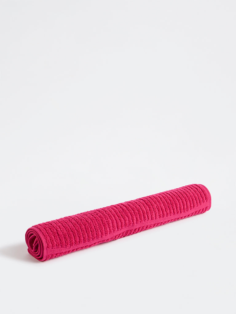 Westside Home Pink Self-Striped Hand Towel