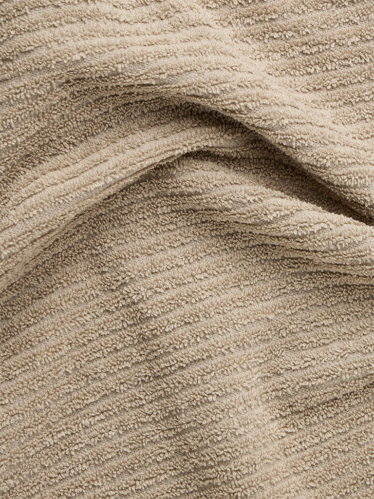 Westside Home Taupe Self-Striped Bath Towel