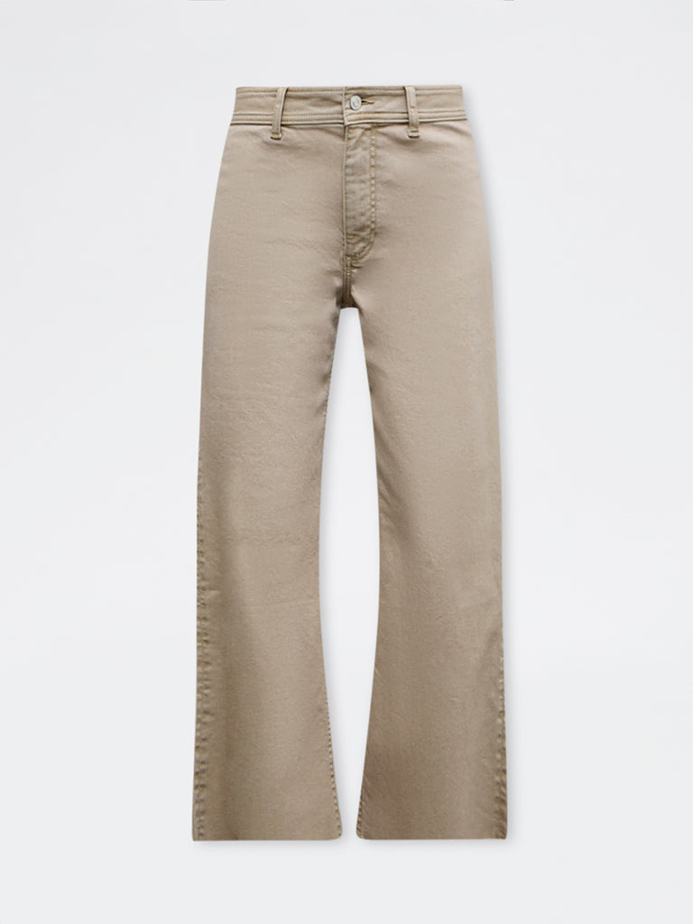 LOV Beige Wide-Leg High-Rise Jeans