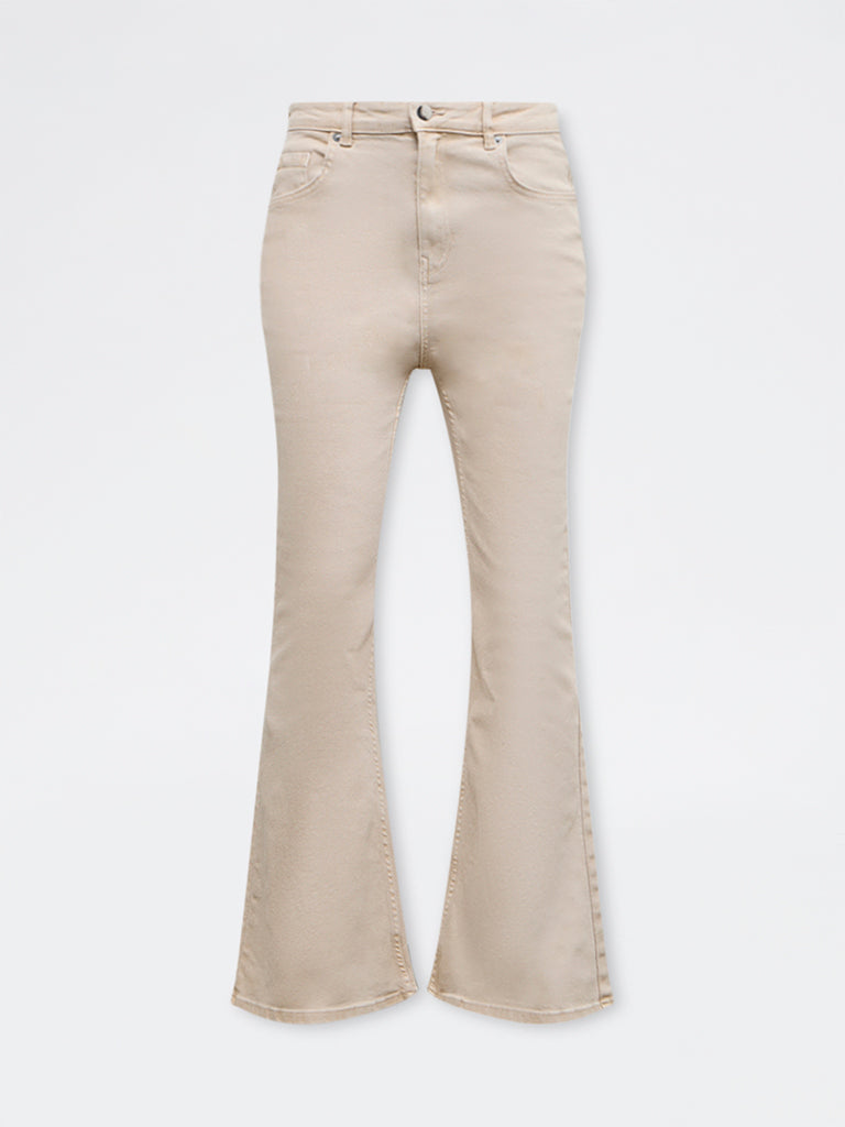LOV Light Beige High-Rise Jeans