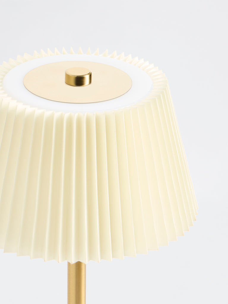 Westside Home Gold Pleated Table Lamp