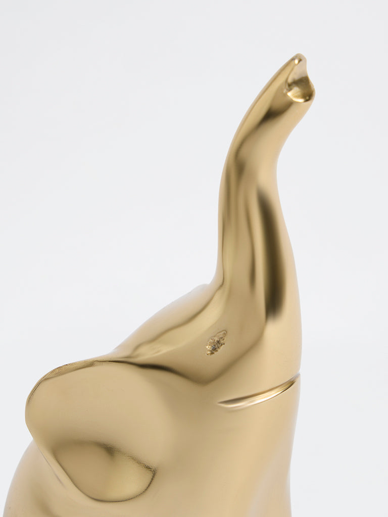 Westside Home Gold Metal Elephant Decorative Object