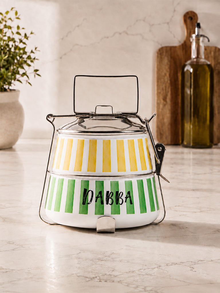 Westside Home Multicolour Striped 2 Tier Lunch Box