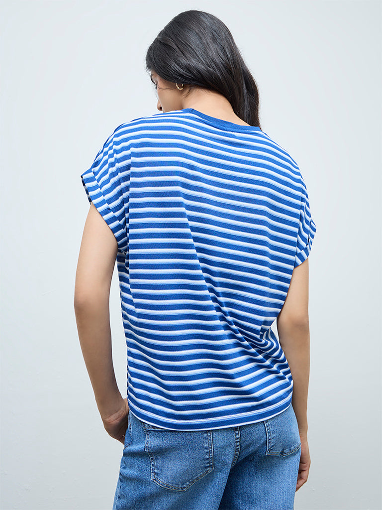 LOV Blue Striped T-Shirt