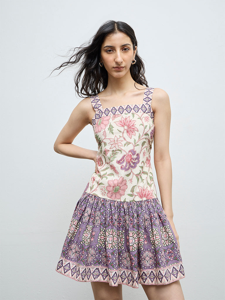 bombay paisley pink dress Buy Bombay Paisley Pink Nature-Inspired Cotton A-Line Dress from Westside