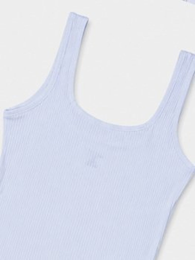 Wunderlove White Ribbed-Textured Cotton-Blend Camisole