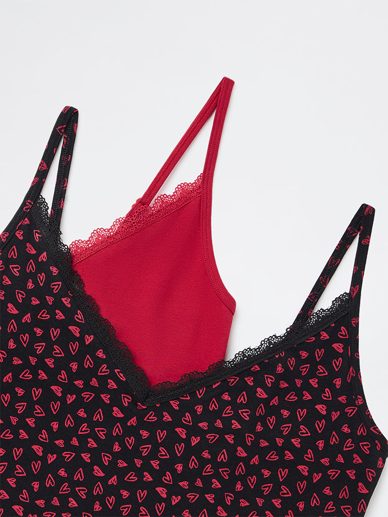 Superstar 2-Pack Printed Cotton-Blend Camisole