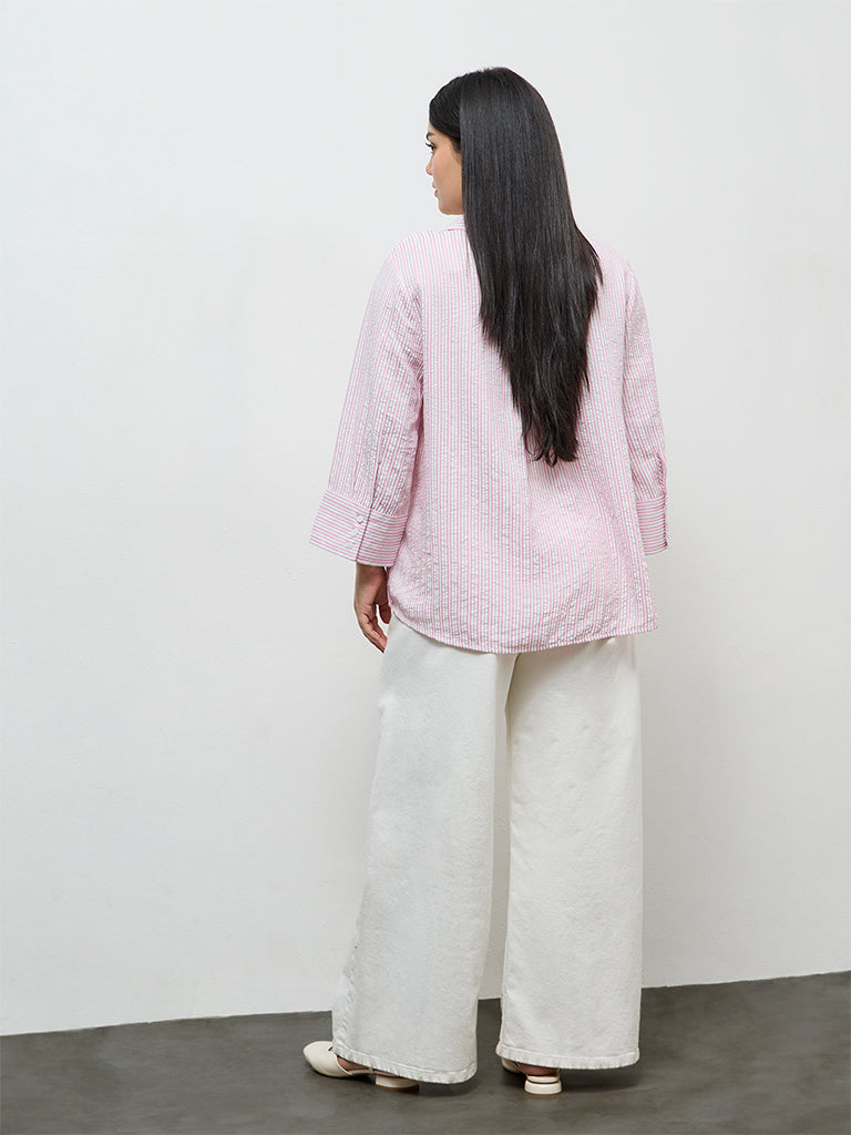 Gia Pink Striped Shirt