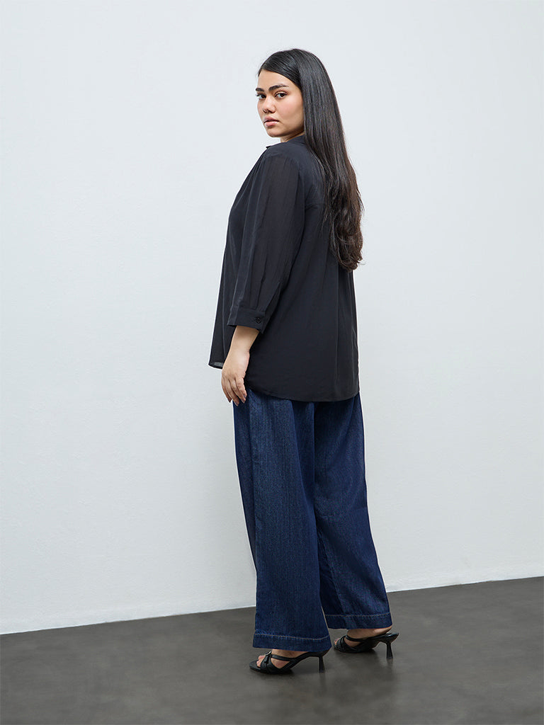 Gia Dark Blue High-Rise Jeans