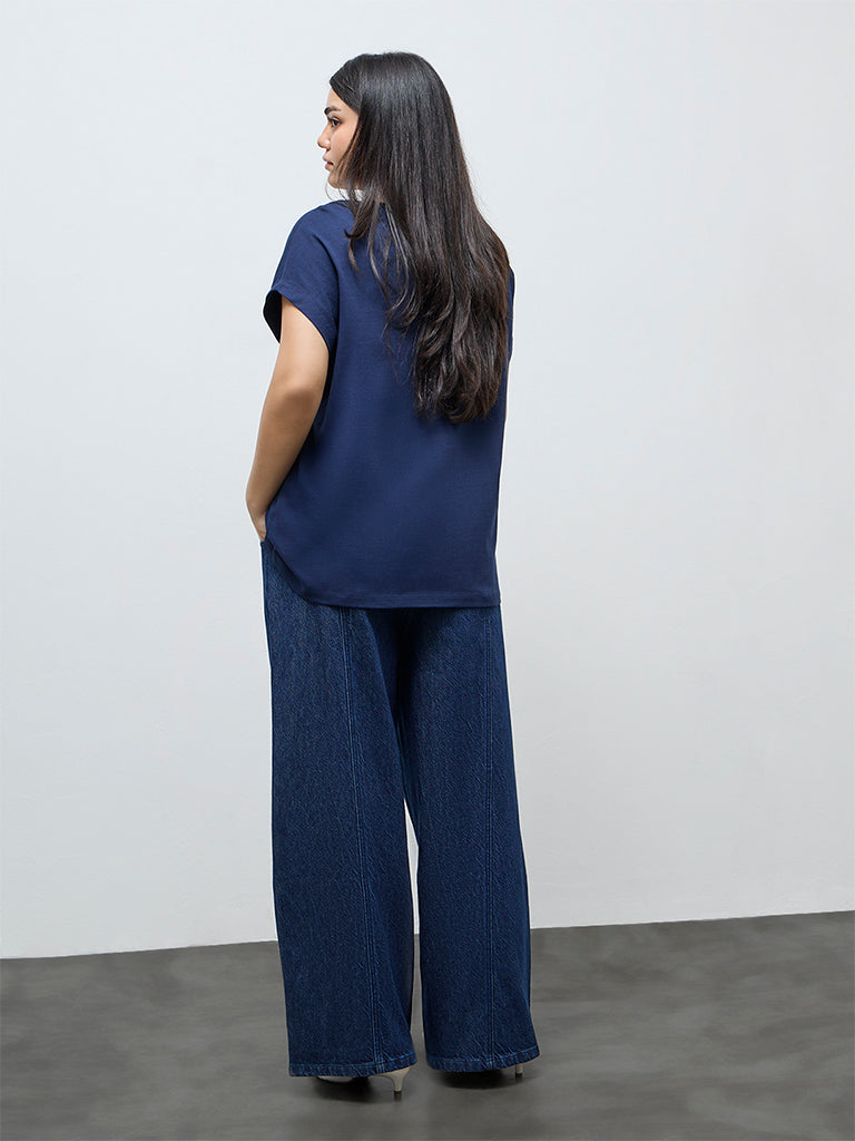 Gia Dark Blue High-Rise Jeans