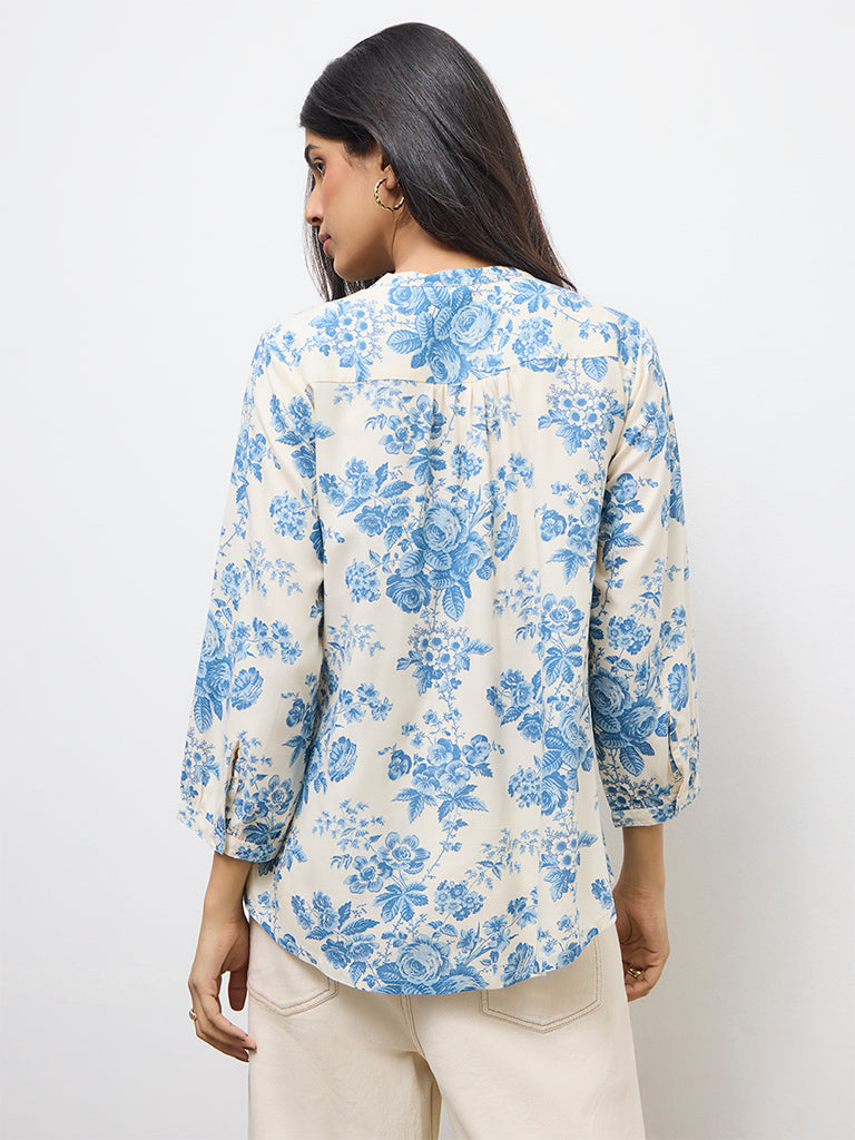 Utsa Indigo Floral Tunic