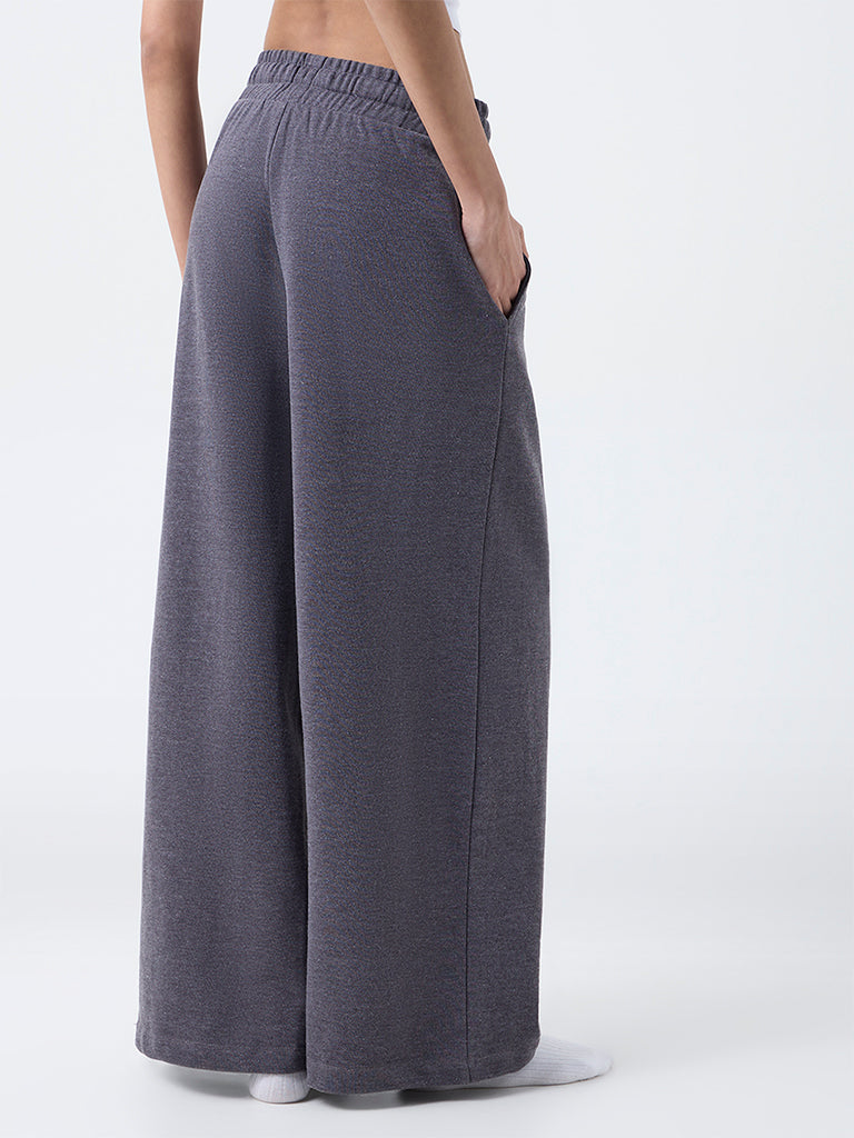 Superstar Charcoal High-Rise Cotton-Blend Pants