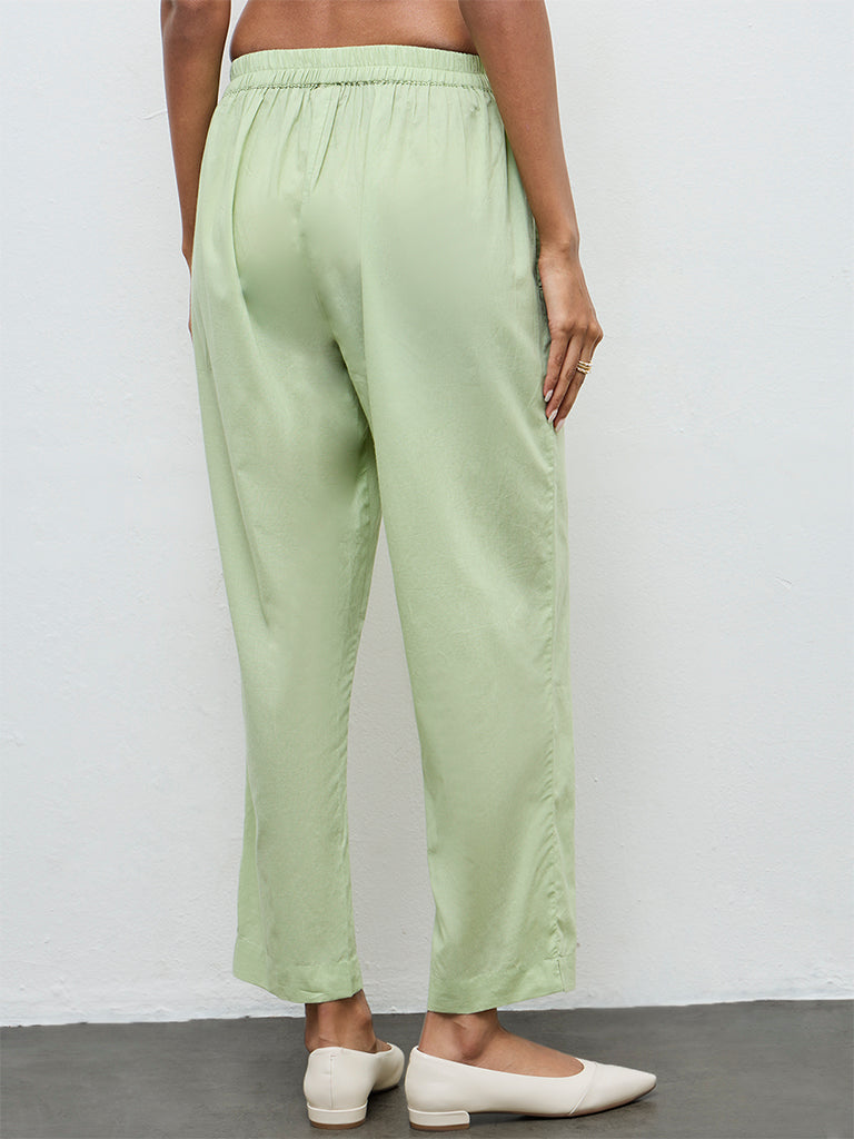 Zuba Green Cotton Pants