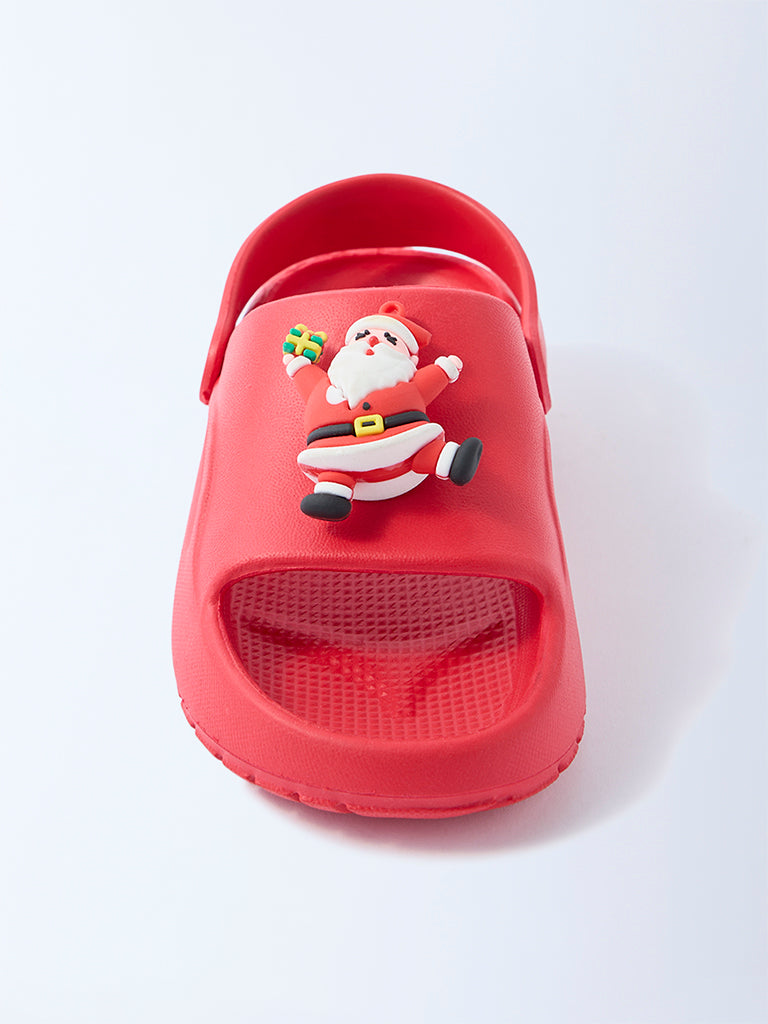 Yellow Red Holiday-Themed Clogs