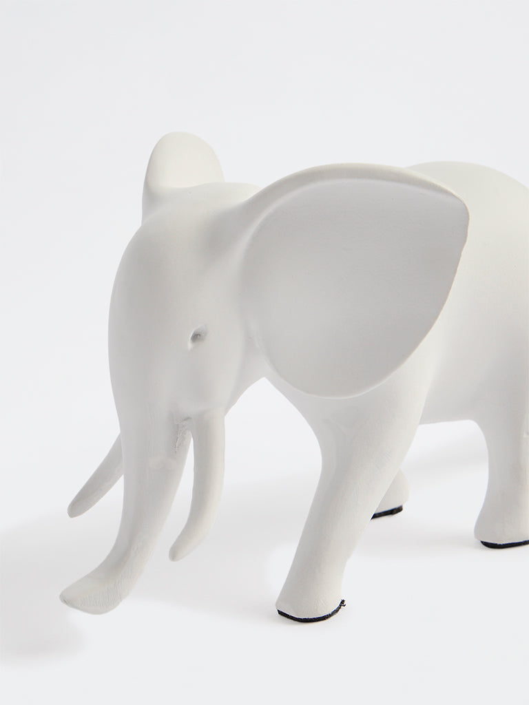 Westside Home White Elephant Decorative Object